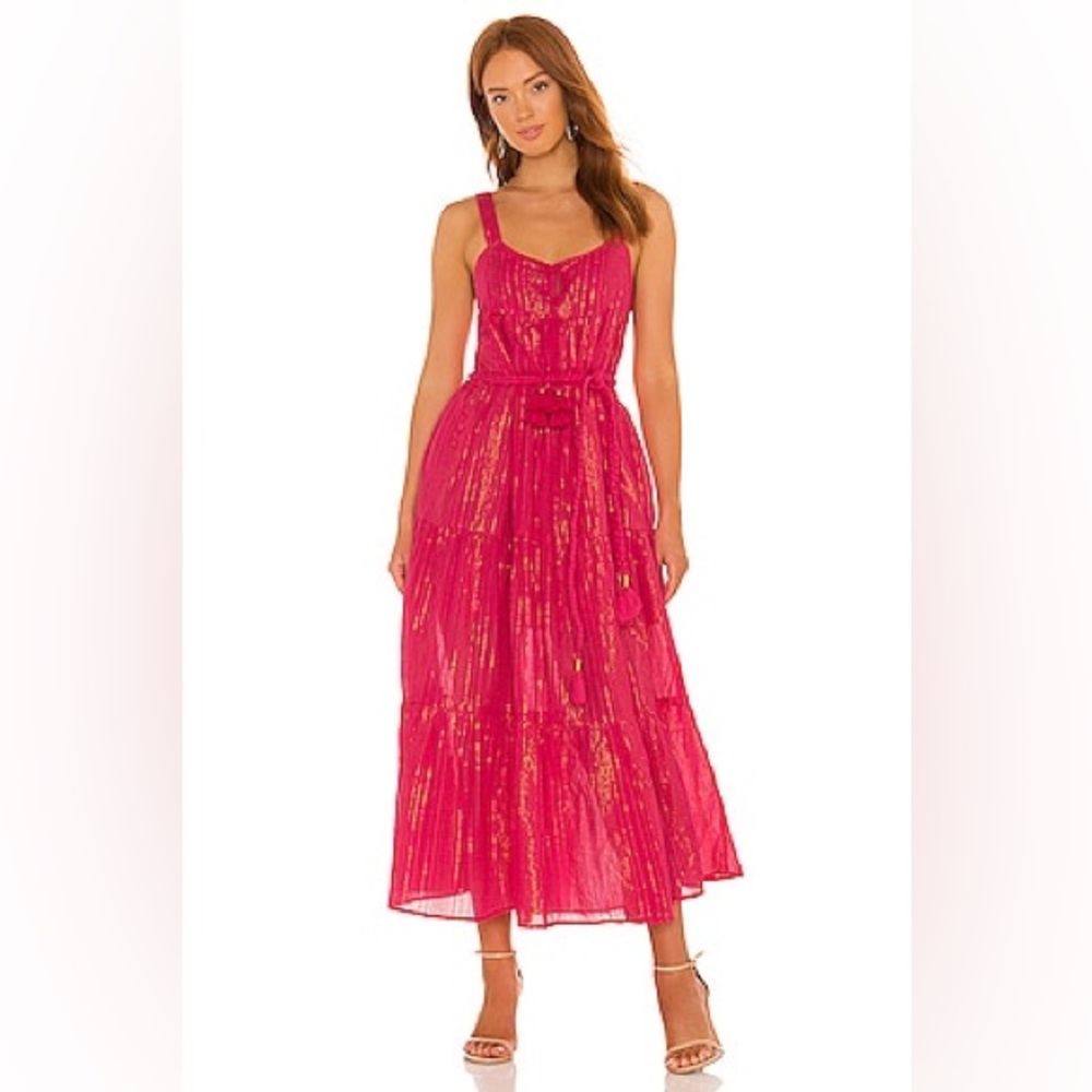 Belle Maxi Dress in Cherry By KARINA GRIMALDI from Revolve